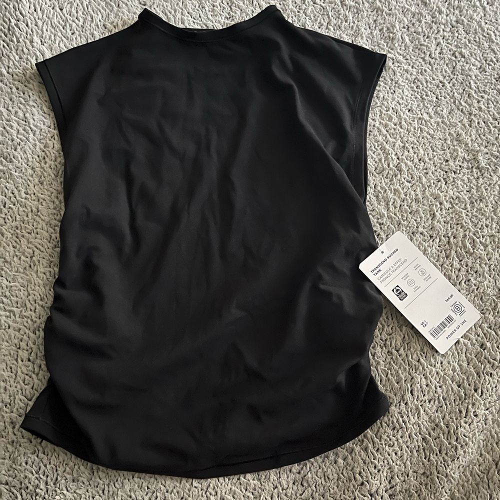 Athleta Black Sleeveless Fitted Muscle Tee